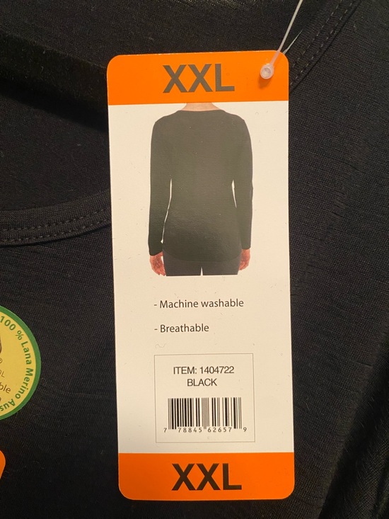 Seg’ments Women's Black Long Sleeve 100% Merino Wool Top…size XXL - Picture 7 of 7